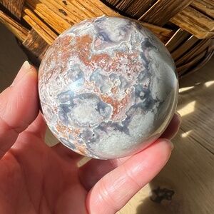 Blue flower agate sphere (g) | crystal